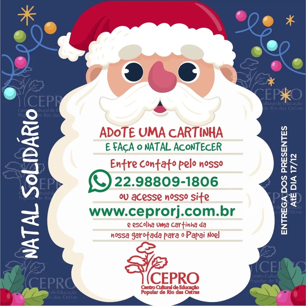 Cepro Realiza Campanha Natal Centro Cultural De Educa O Popular De